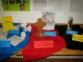Ein Kreuz, eine Kerze und Bilder zum Thema Trinität. Hier wird über den **Gottes Geist**, den Vater und den Sohn gesprochen.