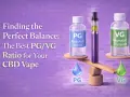 Balanza muestra botellas de propilenglicol (PG) y glicerina vegetal (VG), claves para mezclar líquidos de vapeo CBD.