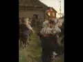 Zorns Midsommardans fångar glädjen i en folklig fest. Människor i folkdräkter dansar livligt utomhus vid en röd byggnad.