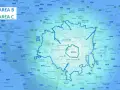 Mappa di Milano e hinterland con evidenziata l'area del blocco euro 5.