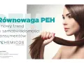 Kobieta z lśniącymi włosami, idealnymi do pielęgnacji włosów średnioporowatych. Równowaga PEH to nowy trend.