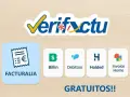 VerifXctu: tu programa facturacion gratuito. Muestra iconos de Facturalia, Billin, Debitoor, Holded e Invoice Home. ¡Gratuitos!