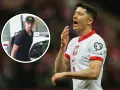 Robert Lewandowski i Piotr Zieliński, dwaj wybitni polscy piłkarze, w akcji.