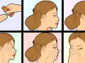 Illustrations show face massage steps: applying oil, massaging neck, cheek, forehead, eyes, and nose.