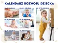 Niemowlęta w różnym wieku, od 1 miesiąca do 1,5 roku, pokazują rozwój. Na przykład, 17 tydzień niemowlę to czas pierwszych uśmiechów i prób obracania się.