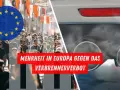 EU-Flagge über Menschenmenge, daneben Auspuff mit Rauch. Text: "Mehrheit in Europa gegen das verbrenner-verbot 2035 gekippt".
