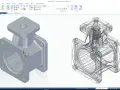 Projektowanie figurek 3d: widok bryłowy i siatkowy elementu w programie CAD.