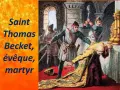 Assassinat de Thomas Becket, archevêque de Canterbury, par des chevaliers. La scène dépeint le martyre de Thomas Becket.