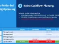 Fehlende Cashflow-Planung: Beispiel zeigt, wie verzögerte Zahlungen die Liquidität gefährden. Tabelle illustriert die Auswirkungen.