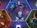 Overwatch 2 crossplay łączy graczy z różnych platform. Na obrazie widzimy Winstona, Me i Reinhardta, symbolizujących tę funkcję.