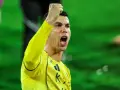 Cristiano Ronaldo celebra un gol para Al-Nassr contra Al-Hazm.