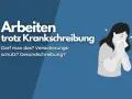 Arbeiten trotz Krankschreibung? Eine kranke Frau mit Taschentuch. Darf man das? Versicherungs- und Gesundheitsschutz.