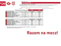 Grodzisk Mazowiecki rozkład jazdy autobusów na mecze. Tabela pokazuje godziny odjazdów z różnych przystanków.