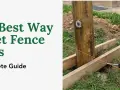 Learn how to install fence posts with this guide. A person uses a drill to secure wooden braces around a fence post.
