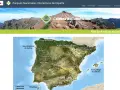Mapa interactivo de los parques nacionales de España, mostrando la Caldera de Taburiente y otros destinos.