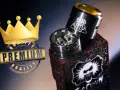 Vaper mod de alta calidad con calavera y corona dorada.