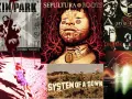 Okładki płyt Linkin Park, Sepultura, Amenra, Korn, System of a Down, Incubus. To jest właśnie nu metal co to za gatunek muzyczny.