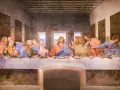 Leonardo da Vinci namalował obraz Ostatnia Wieczerza, przedstawiający Jezusa i apostołów przy stole.