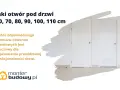 Wybór odpowiednich wymiarów drzwi wewnętrznych (60-110 cm) to klucz do funkcjonalności. Dwoje białych drzwi w jasnym wnętrzu.