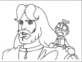 Dessin facile Ulysse et son petit robot compagnon, l'air surpris.