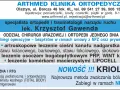 Logo ARTHMED, dane kontaktowe kliniki, specjalista ortopedii i traumatologii, zabiegi artroskopowe, leczenie osoczem i komórkami macierzystymi, kriolezja.