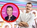 Uśmiechnięty mężczyzna z wąsikiem, jakby czekał na obrót koła fortuny, gdzie casting do programu.