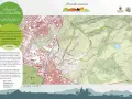 Mapa de rutas san lorenzo del escorial, destacando la "Ruta de Las Cebadillas" a través de la dehesa, un camino histórico para el ganado.
