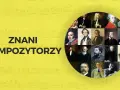 Kolaż portretów znanych kompozytorów muzyki klasycznej, od Bacha po współczesnych twórców.