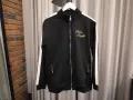 Czarna bluza Palm Angels z białymi lampasami i złotym haftem. Idealna na co dzień.