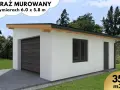 Nowoczesny garaż murowany 6x5.8m, 35m2. Sprawdź, ile kosztuje garaż murowany i zyskaj przestrzeń dla swojego auta.