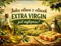 Jaka oliwa z oliwek EXTRA VIRGIN jest najlepsza? Butelka, miseczka i chleb z oliwą na tle śródziemnomorskiego krajobrazu.