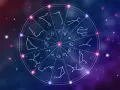 Koło zodiaku z symbolami gwiazd. Sprawdź swój horoskop dzienny Byk i odkryj, co mówią gwiazdy.