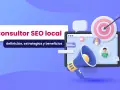 Consultor SEO local: definición, estrategias y beneficios. Un megáfono, un objetivo y avatares de personas para el éxito de tu negocio.
