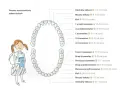 Schemat pokazuje nieprawidłowa kolejność wyrzynania się zębów stałych. Dziewczynka z plecakiem patrzy na diagram zębów.