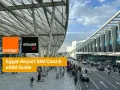 Przed wejściem na lotnisko w Egipcie, gdzie trwa roaming, widać logo Orange i Etisalat. Przewodnik po kartach SIM i eSIM na lotnisku.