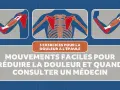 Illustrations anatomiques montrant les muscles de l'épaule et du bras, avec le texte "5 exercices pour la douleur à l'épaule". Idéal pour les tendinite épaule exercices.