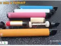 Vapers de colores desarmados, mostrando batería y resistencia. ¿Te lo vas a fumar? Reflexión sobre los beneficios de vapear. #PasoDelVaper