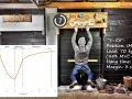 Mann beim Hangboard Training, mit Trainingsdaten und einer Grafik zum PCR-Level.