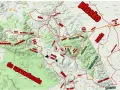 Mapa szlaków rowerowych w Górach Sowich. Trasy "płasko", "trochę nuda", "super stromo" i "dziury" czekają na odkrycie.
