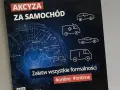 Akcyza za samochód – załatw formalności online i ontime. Grafika przedstawia różne pojazdy: auto, karetkę, sportowy samochód i vana.
