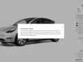 Szary Tesla Model Y z informacją o szacowanym zasięgu baterii. Dowiedz się, ile wytrzymuje bateria w Tesli, zależnie od warunków i stylu jazdy.