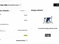 Verwaltungsoberfläche für webseiten erstellen mit wordpress. Zeigt Produktions- und Staging-Website-Einstellungen.
