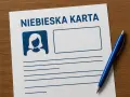 Niebieska karta z miejscem na zdjęcie i dane, gotowa do wypełnienia. Dokument ten może mieć poważne konsekwencje.