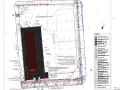 Plan zagospodarowania terenu z zaznaczonym zgłoszeniem pracy geodezyjnej, infrastrukturą podziemną i naziemną.