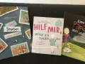 Drei Kinderbücher zum Thema Trauer und Verlust. Ein Kind sieht seinen verstorbenen Opa auf einem Bild.