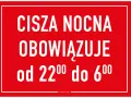 Cisza nocna obowiązuje od 22:00 do 6:00. Pamiętaj o tym, by nie zakłócać spokoju sąsiadów w tych godzinach.