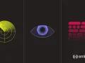 A radar, an eye, and abstract shapes represent telemetry vs monitoring.