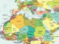 Trasa z Europy przez Afrykę Północną do Ghany, pokazująca gdzie leży Ghana.