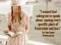 A woman in a floral dress and hat reads a book, her expression thoughtful. The image evokes the feeling of **psalms of lament**, as she seems to be processing difficult emotions.