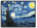 Nuit étoilée, chef-d'œuvre des artistes impressionnisme. Un cyprès sombre domine un village sous un ciel tourbillonnant de lune et d'étoiles.